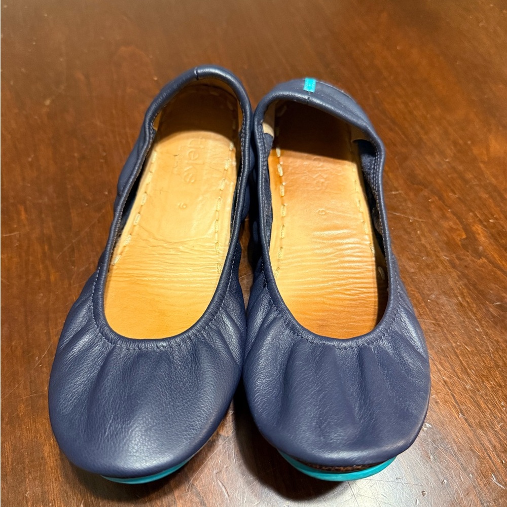 Tieks Navy Blue Leather Flats